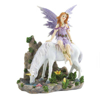 Thumbnail for Lavender Fairy And Unicorn Figurine