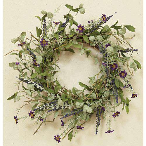 Lavender Herbs Wreath, 24" Spring CWI+ 