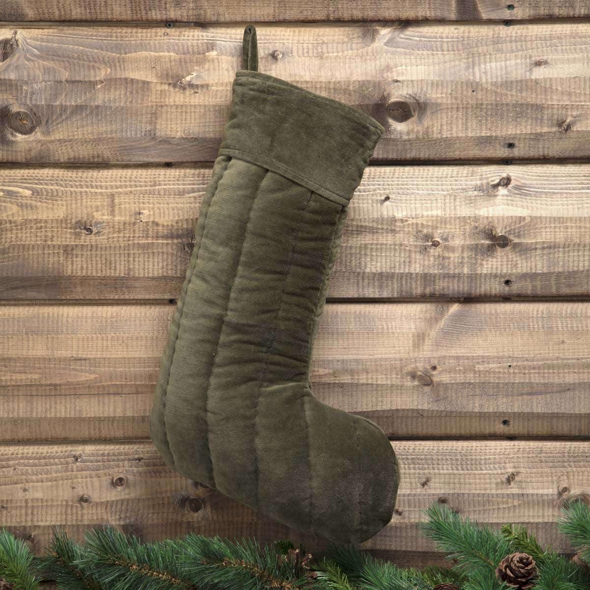 Velvet Green Stocking 12x20 VHC Brands - The Fox Decor