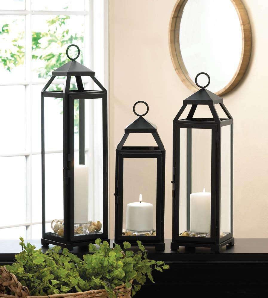 Lean & Sleek Candle Lantern (L) - The Fox Decor