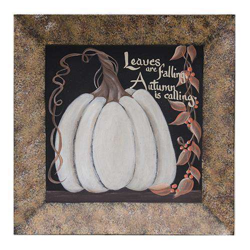 Leaves are Falling Pumpkin Plate Plates & Holders CWI+ 