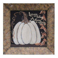 Thumbnail for Leaves are Falling Pumpkin Plate Plates & Holders CWI+ 