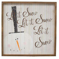 Thumbnail for Let It Snow Framed Shiplap Easel Christmas Wood Blocks CWI+ 
