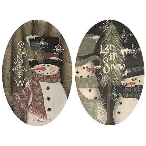 Let it Snow Plate, 2 Asstd. Plates & Holders CWI+ 