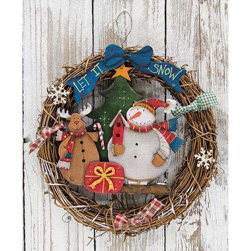 Let It Snow Wreath, 10" Wall CWI+ 