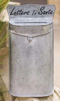 Thumbnail for Letters to Santa Galvanized Metal Post Box Mail and Post Boxes CWI+ 