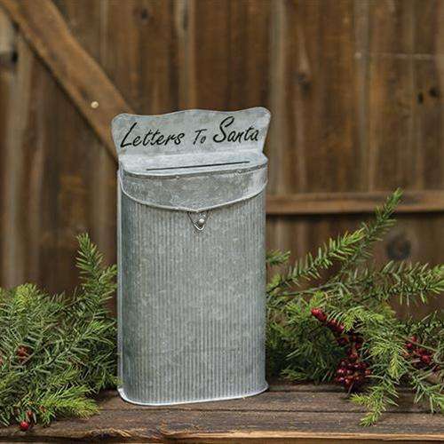 Letters to Santa Galvanized Metal Post Box Mail and Post Boxes CWI+ 