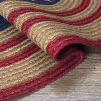 Thumbnail for Liberty Stars Flag Jute Braided Rugs Oval/Half Circle VHC Brands rugs VHC Brands 