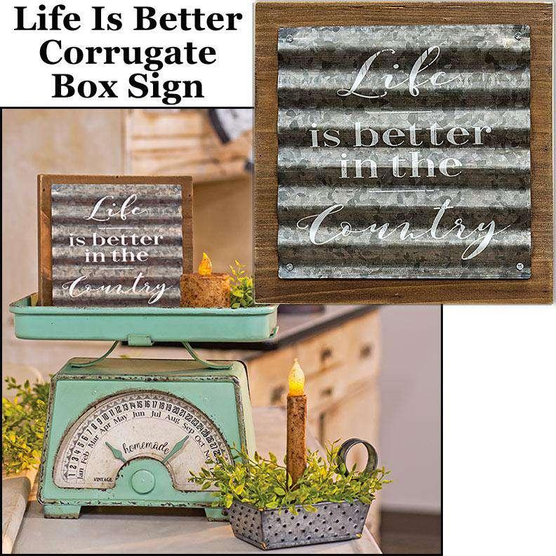 Life is Better in the Country Sign Farmhouse Decor CWI+ 