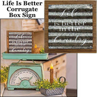 Thumbnail for Life is Better in the Country Sign Farmhouse Decor CWI+ 