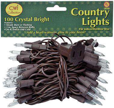 Light Set, Brown Cord, 100ct Light Strands CWI+ 