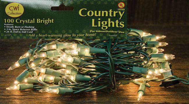 Light Set, Green Cord, 100ct Light Strands CWI+ 