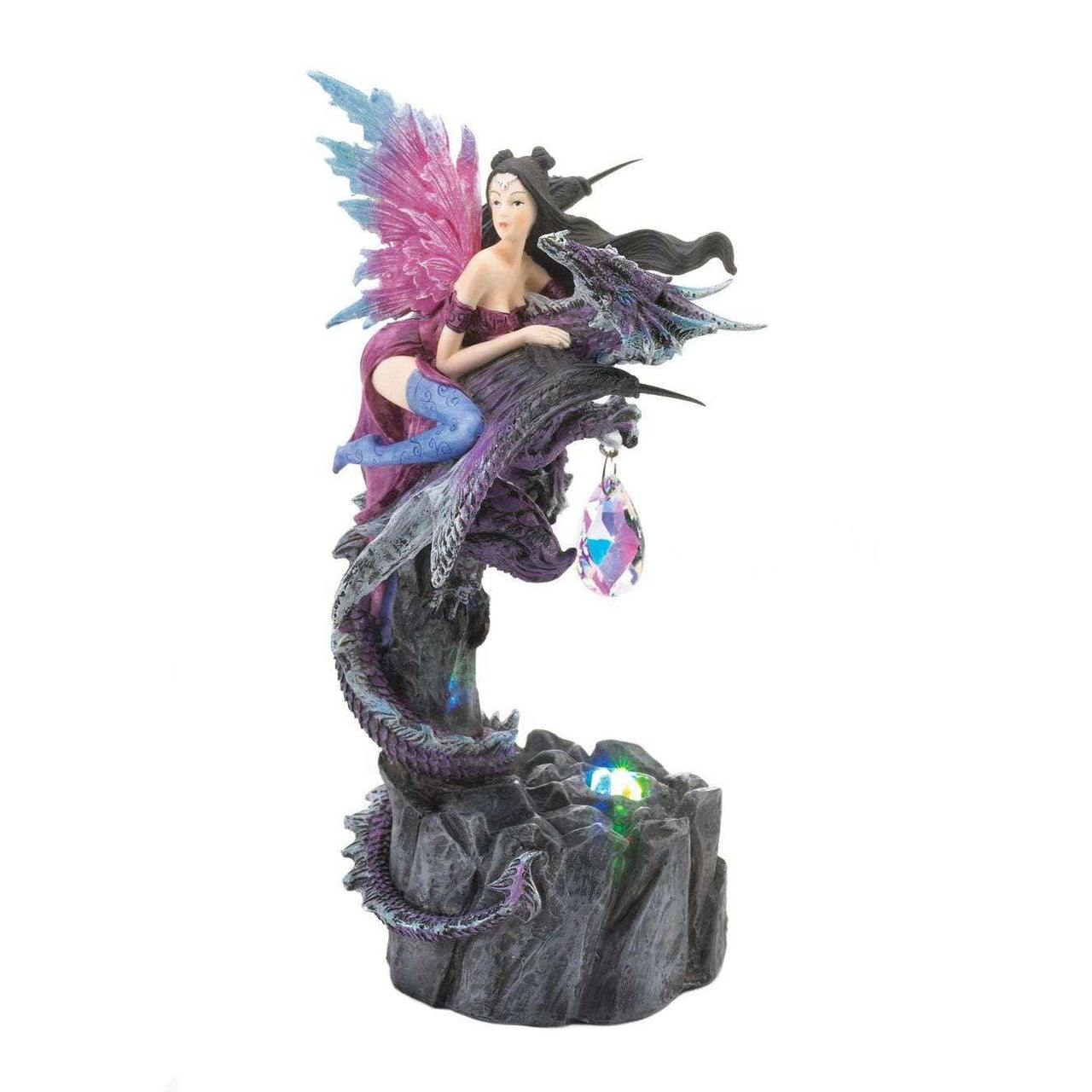 Light Up Fairy & Dragon Figurine - The Fox Decor
