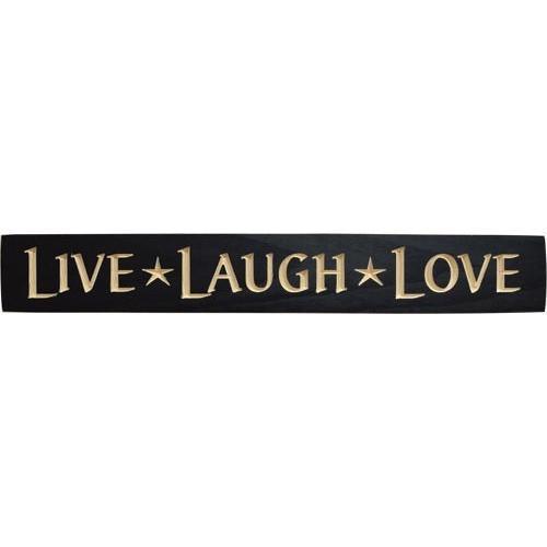 Live Laugh Love Engraved Sign - Black - The Fox Decor
