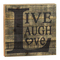 Thumbnail for Live, Laugh, Love Slat Sign HS Plates & Signs CWI+ 