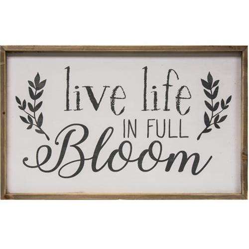 Live Life in Full Bloom Framed Wall Sign Pictures & Signs CWI+ 