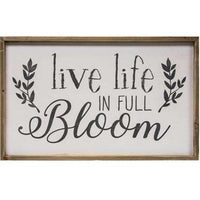 Thumbnail for Live Life in Full Bloom Framed Wall Sign Pictures & Signs CWI+ 