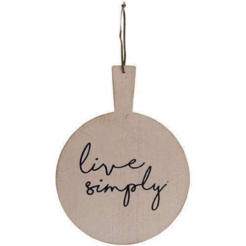 Live Simply Cutting Board Wall Decor Farmhouse Decor CWI+ 