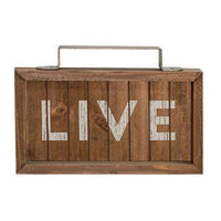 Thumbnail for *Live Slatted Wood Sign w/Handle Pictures & Signs CWI+ 