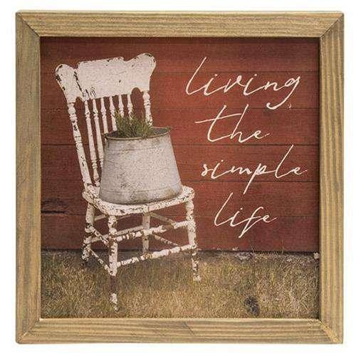 Living the Simple Life Box Sign - The Fox Decor
