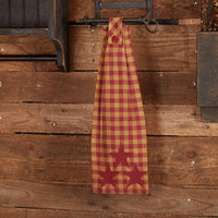Thumbnail for Burgundy Star Button Loop Kitchen Towel