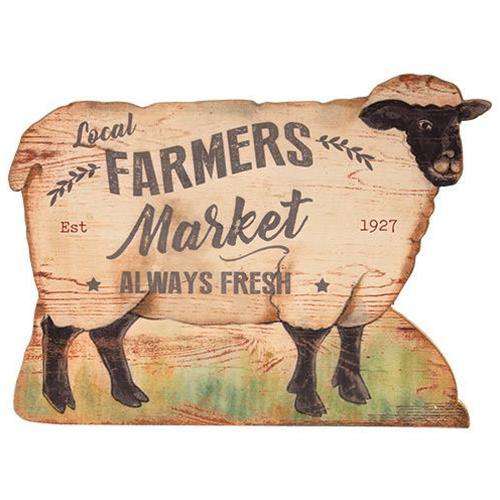 Local Farmers Market Sheep Wall Art Farmhouse Signs CWI+ 