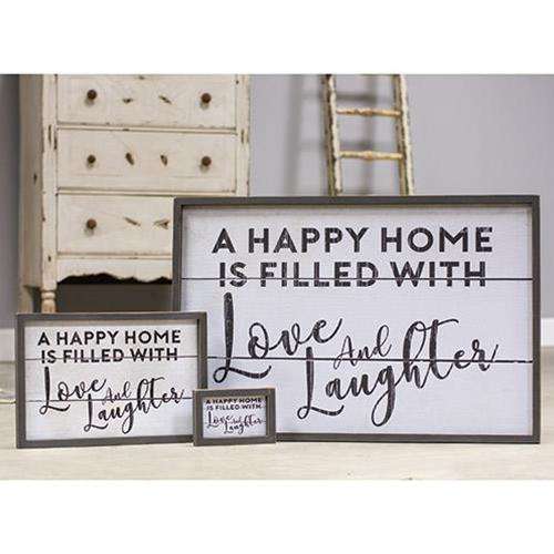 Love and Laughter Wall Art Farmhouse Decor CWI+ 