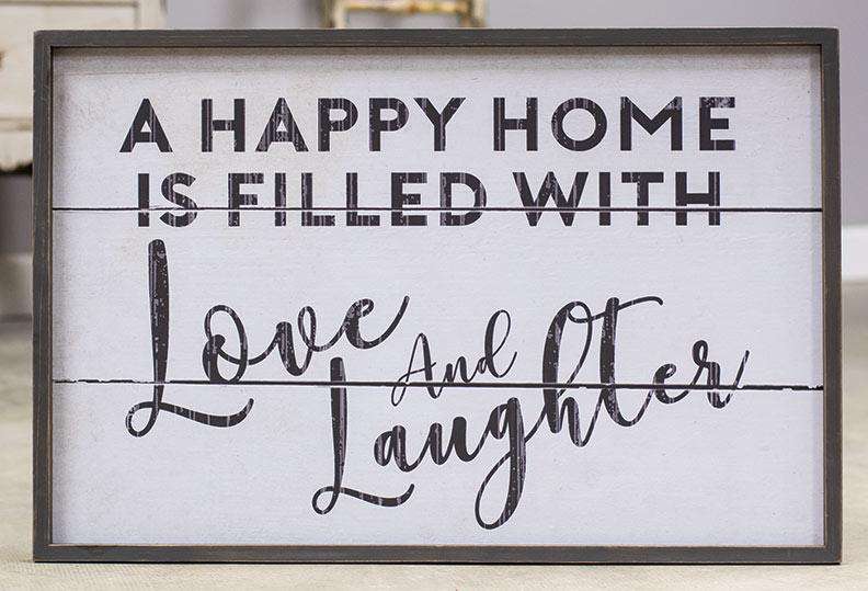 Love and Laughter Wall Art Farmhouse Decor CWI+ 