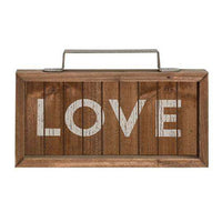 Thumbnail for *Love Slatted Wood Sign w/ Handle Pictures & Signs CWI+ 