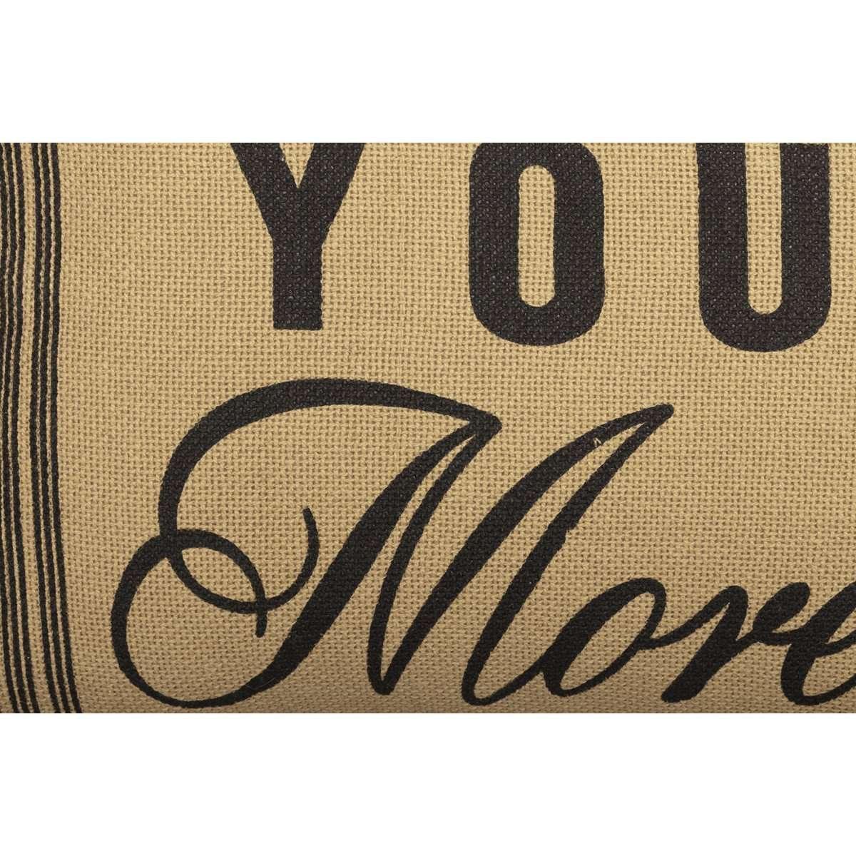 Love You More Burlap Pillow, 14x18 Pillows VHC Brands 