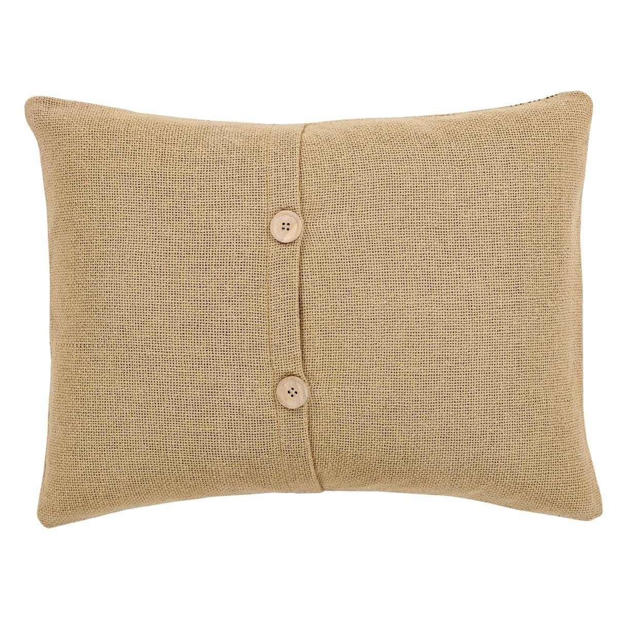 VHC Brands Farmhouse Love You More Pillow – 14x18 Tan Stenciled Text, Cotton