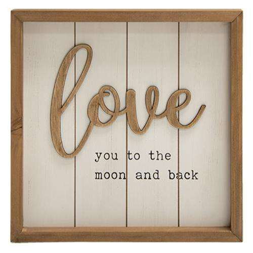 Love You to the Moon and Back Framed Sign Pictures & Signs CWI+ 