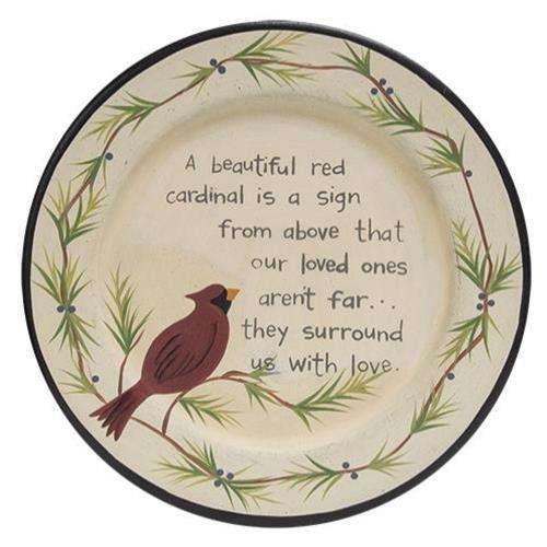 Loved One Cardinal Plate - The Fox Decor