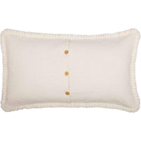 Burlap Antique White King Sham w/ Fringed Ruffle 21x37 VHC Brands - The Fox Decor