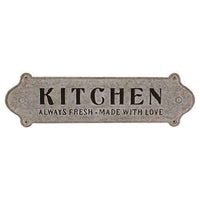 Thumbnail for Made with Love Distressed Metal Kitchen Sign Metal Signs CWI+ 