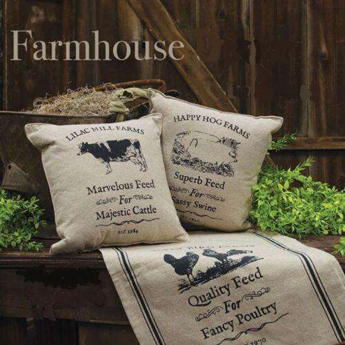Majestic Cattle Primitive Throw Pillow, 10" - The Fox Decor