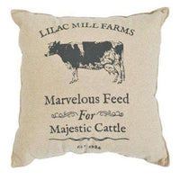 Majestic Cattle Primitive Throw Pillow, 10