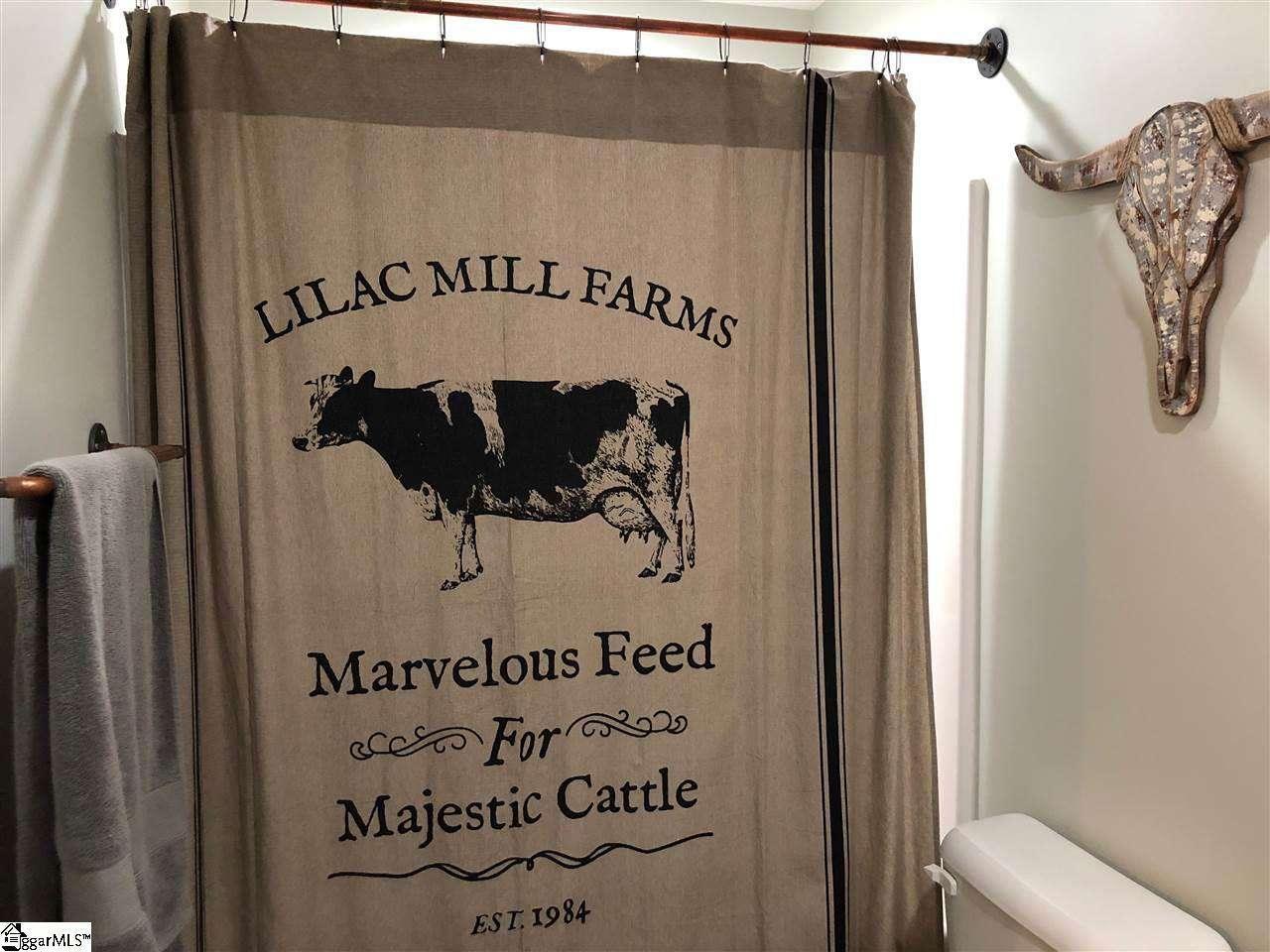 Majestic Cattle Shower Curtain Farmhouse curtains CWI Gifts 