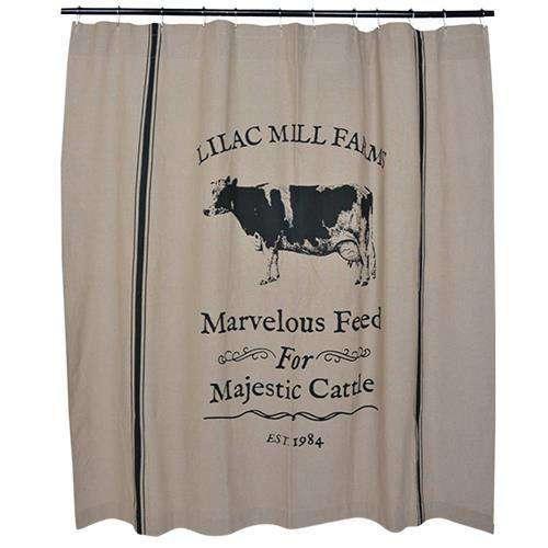 Majestic Cattle Shower Curtain Farmhouse curtains CWI Gifts 