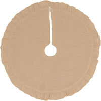 Jute Burlap Natural Mini Christmas Tree Skirt 21 VHC Brands - The Fox Decor