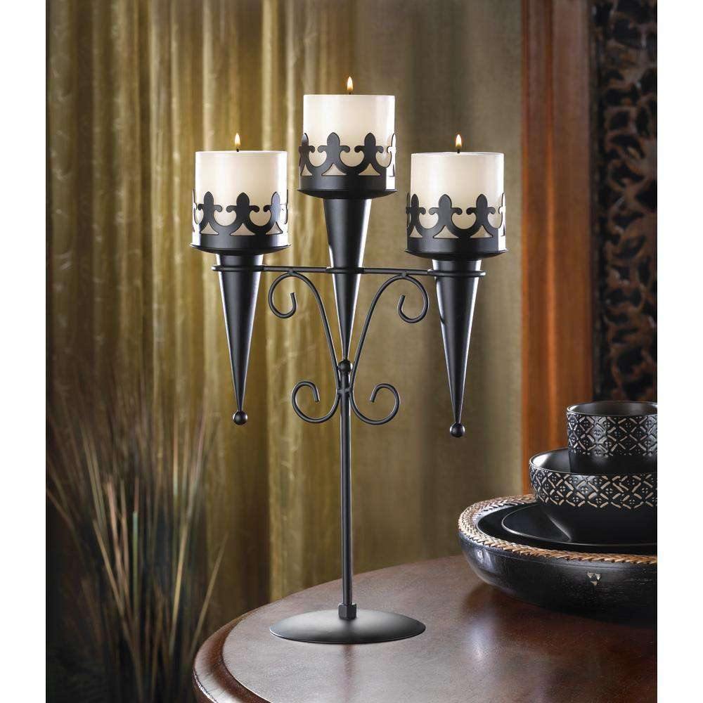 Medieval Triple Candle Stand - The Fox Decor