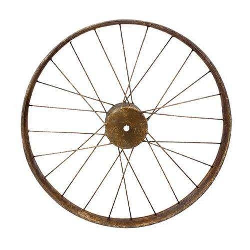 Medium Antiqued Bike Wheel - The Fox Decor