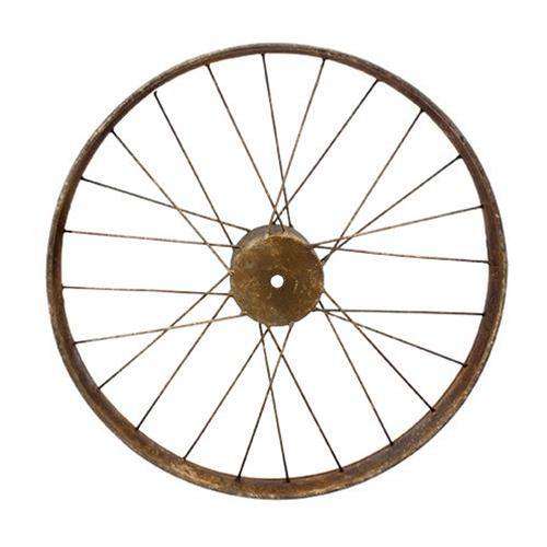 Medium Antiqued Bike Wheel Wire & Wood CWI+ 