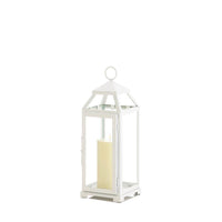 Medium Country White Open Top Lantern - The Fox Decor