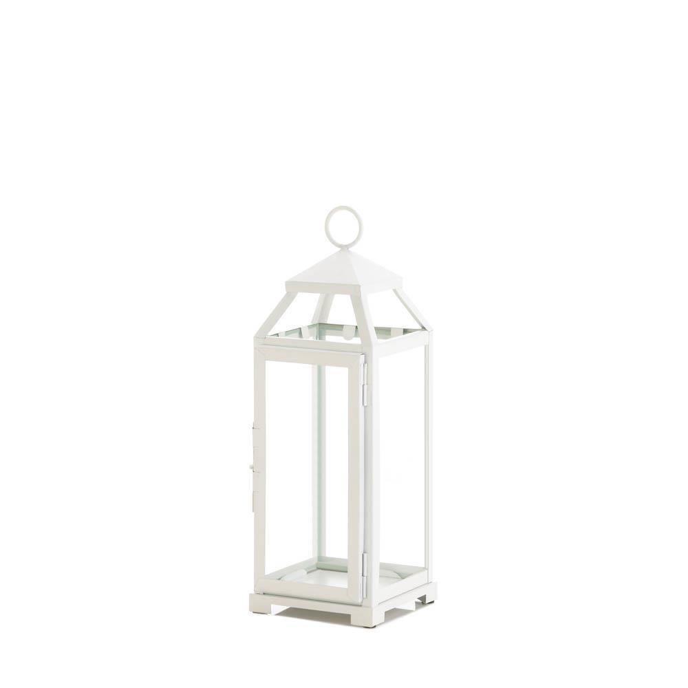 Medium Country White Open Top Lantern - The Fox Decor
