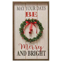 Thumbnail for *Merry & Bright Wreath Sign Tabletop & Decor CWI+ 