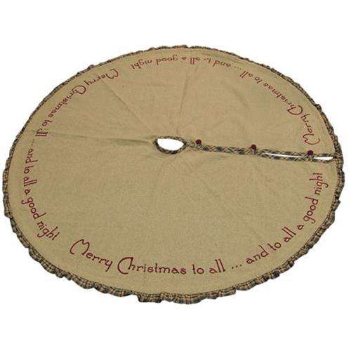 Merry Christmas Tree Skirt, 48" Tree Skirts/Stockings CWI+ 