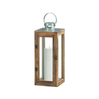 Thumbnail for Metal Top Square Wood Lantern - The Fox Decor