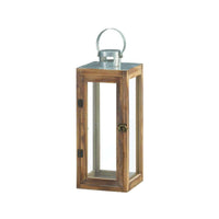 Thumbnail for Metal Top Square Wood Lantern - The Fox Decor