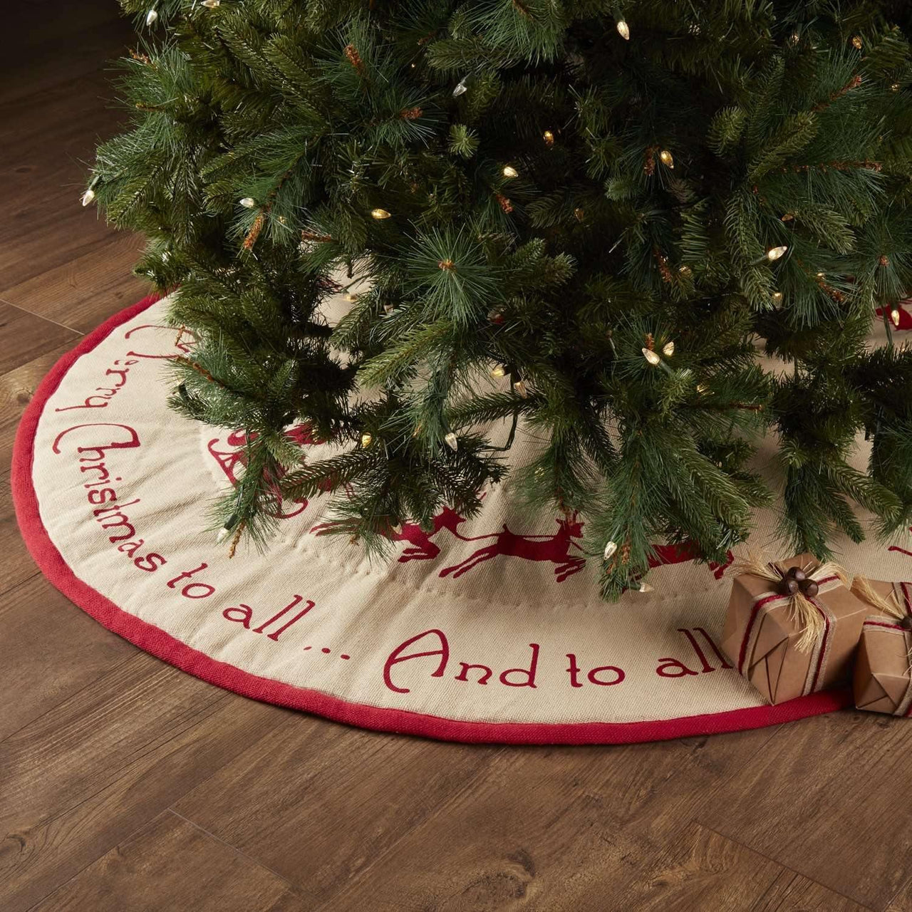 Burlap Santa Tree Skirt 55